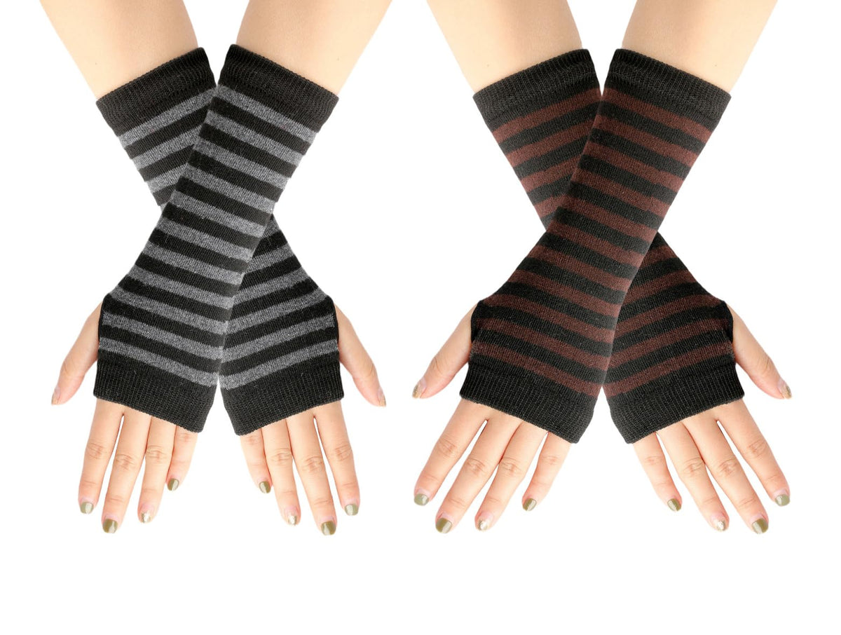Kids Arm Warmers Gloves Girls Arm Gloves Striped And Rainbow