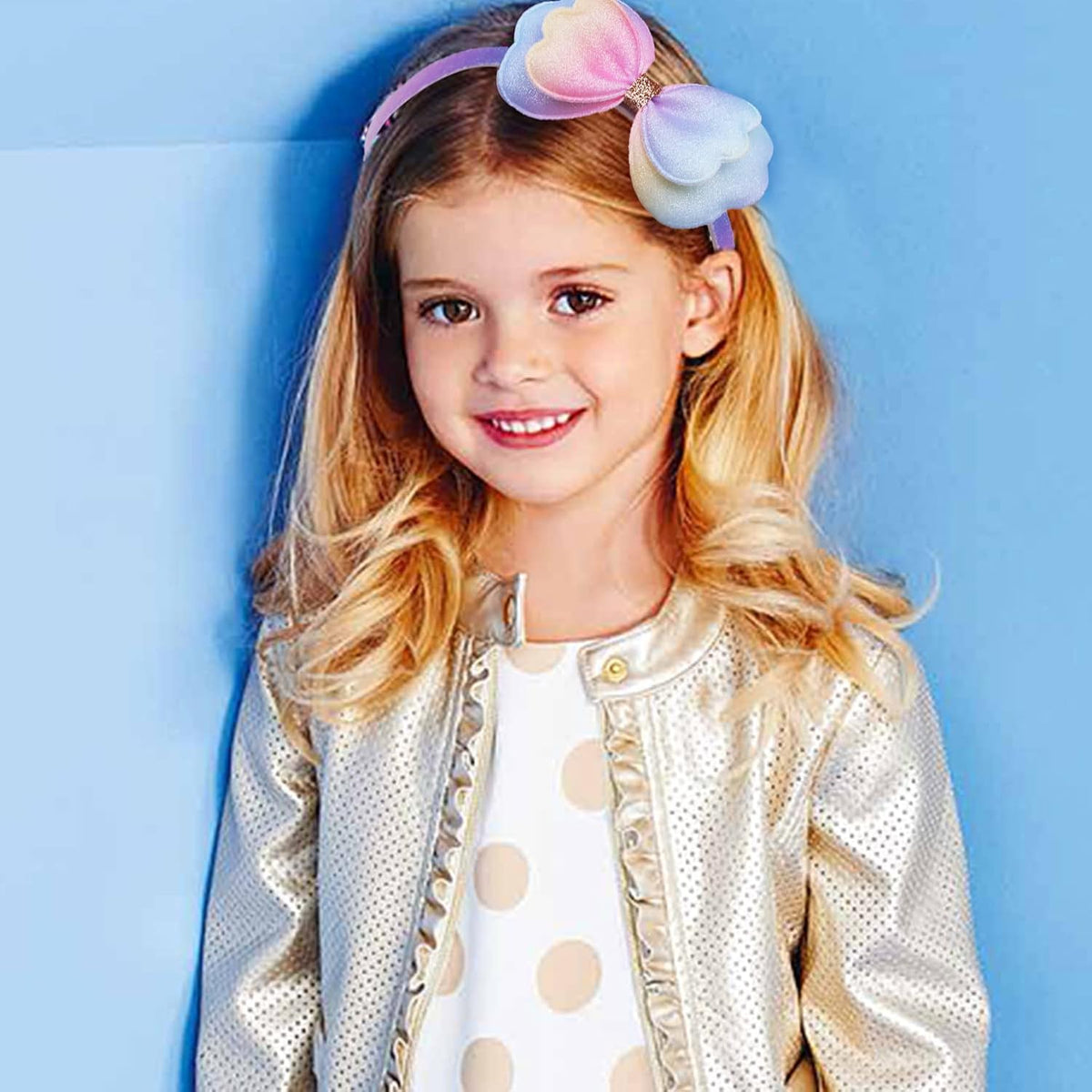 Glitter Headbands for Girls Butterfly Sparkly Hair Bands with Teeth Bows Flower Sequin Hairband for Girl(6pcs)