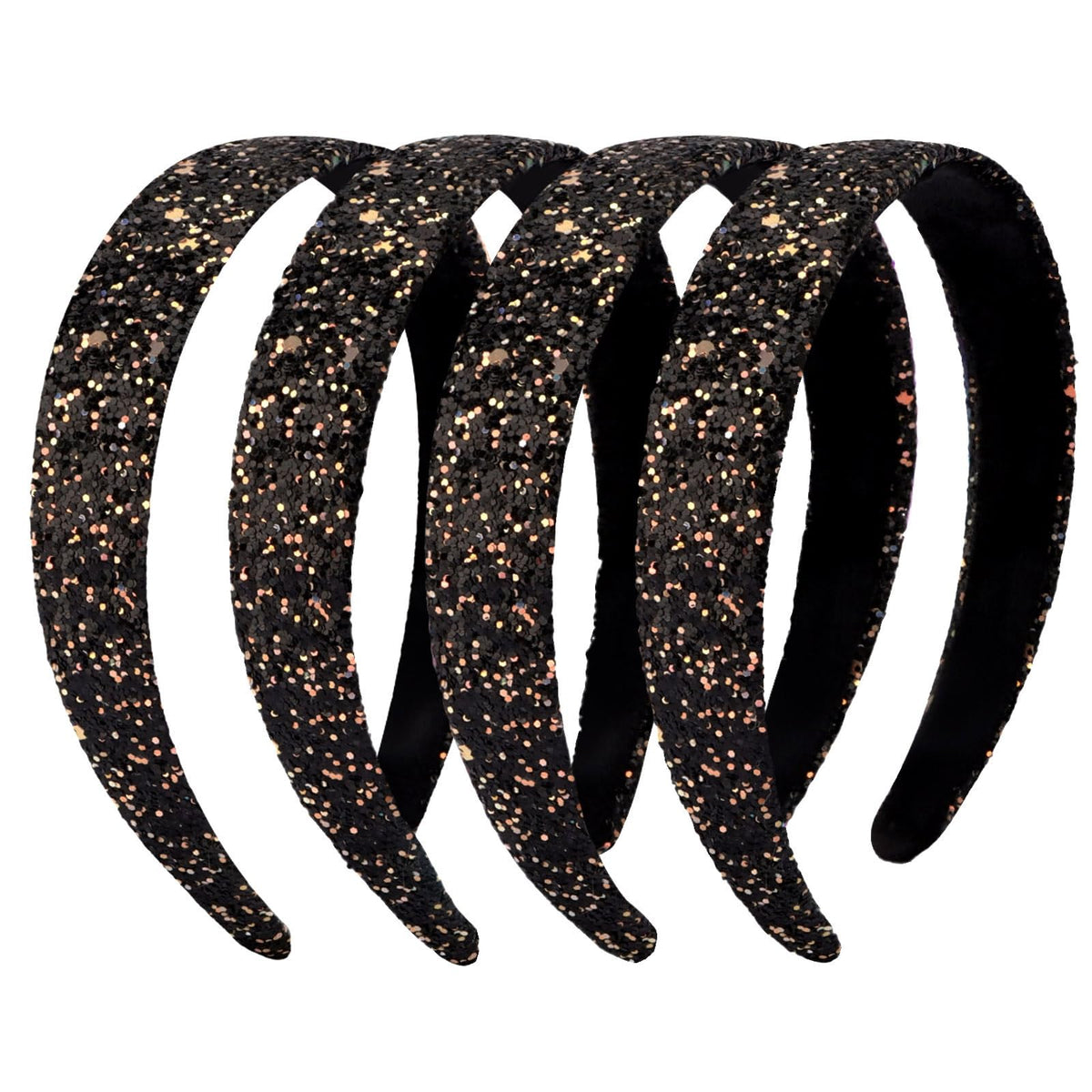 Headbands for Women Girls Hair Accessories Glitter Purple Blue Headband Hair Accessories for Girls Sparkly Headband Rose Gold HairBand for Girl Daily Outfit & Back to School, Holidays