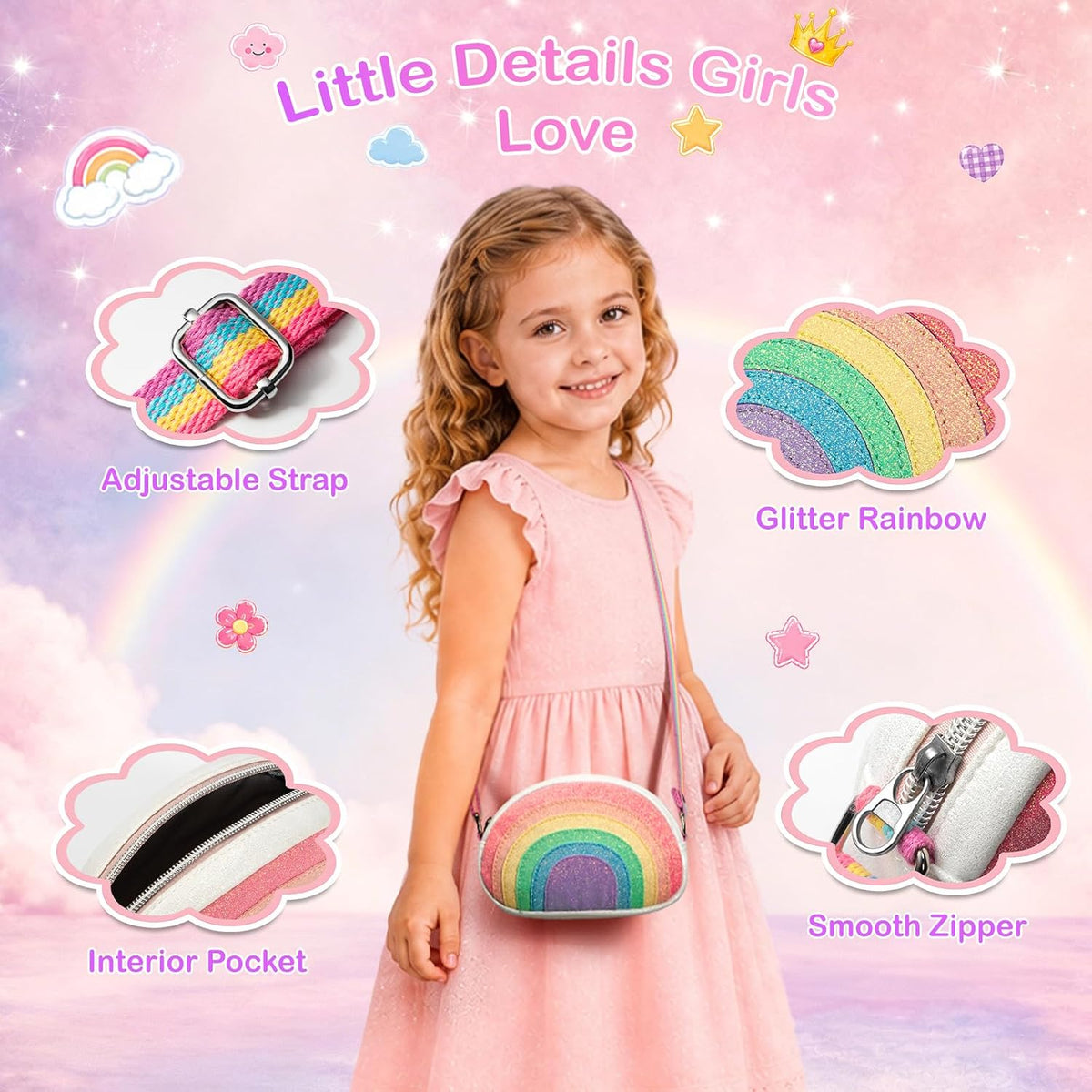 Toddler Purse Birthday Gifts for Little Girls 3-8, Dress Up Jewelry Toys