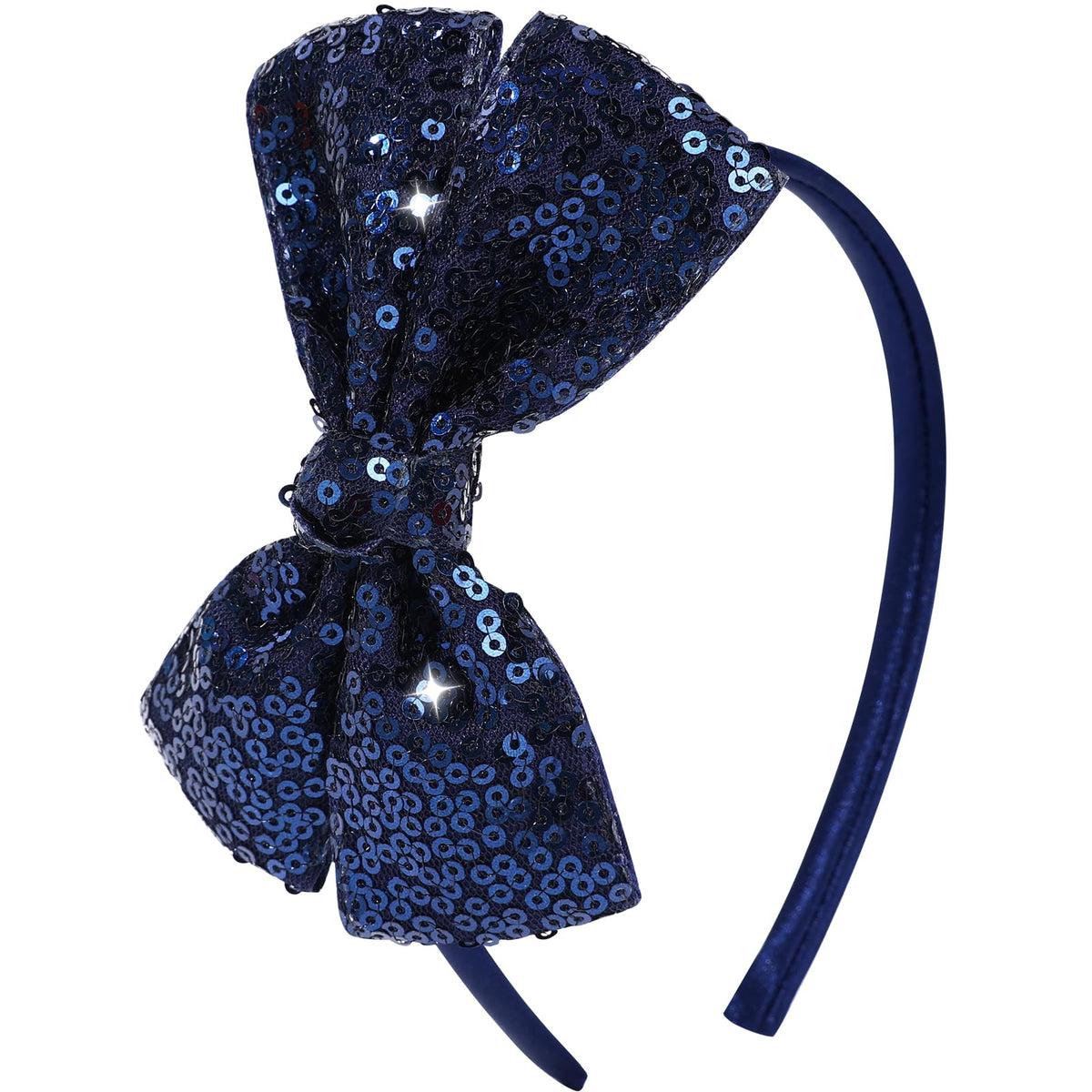 Sequin Gold Bow Headband for Girls Cute Glitter Hair Bands