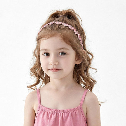 5pcs Glitter Sparkly Headbands for Girls- Sequin kids headbands, Toddler Hair Accessories, velcro Sprinkle Head Bands for Girls Hair, Cute Hair Bands for Little Girl 4-6