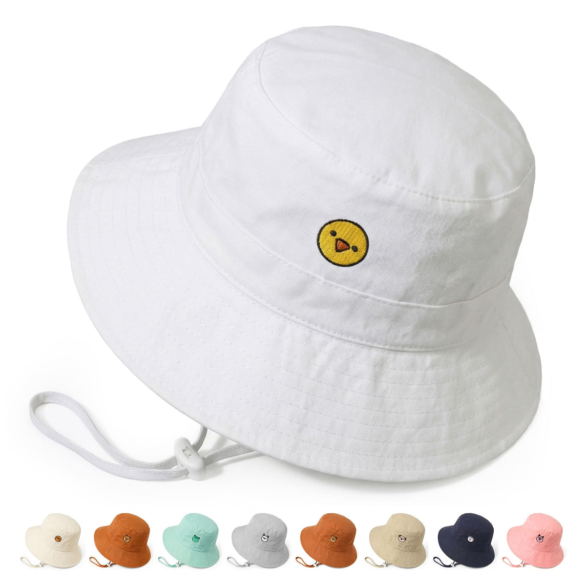 RIVBOS Baby Sun Hat UPF 50+ Animal Pattern Toddler Bucket Hat for Boys Girl