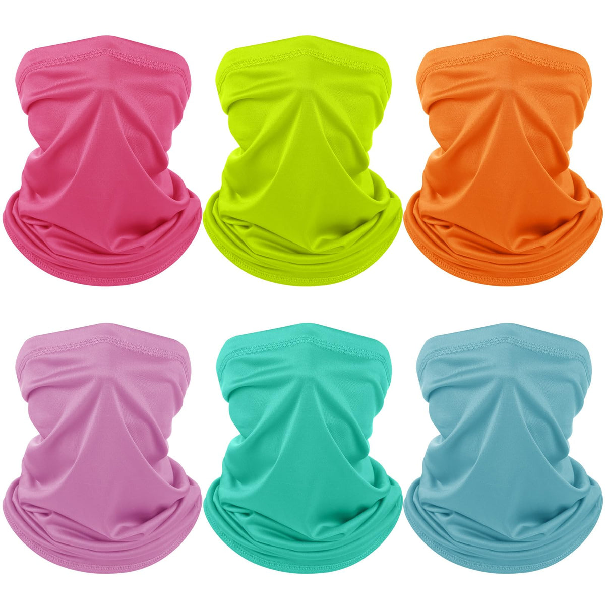 Geyoga 6 Pcs Neck Gaiter Cooling Face Bandana Mask for Men