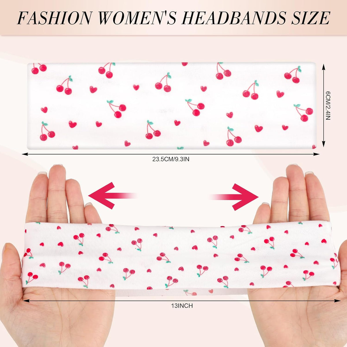 obeoby Flower Headbands for Music Festival Outfits, Cute Headbands for Teen Girls Daily Outfit Gatherings Non Slip Floral Stripe Fashion Hair Bands
