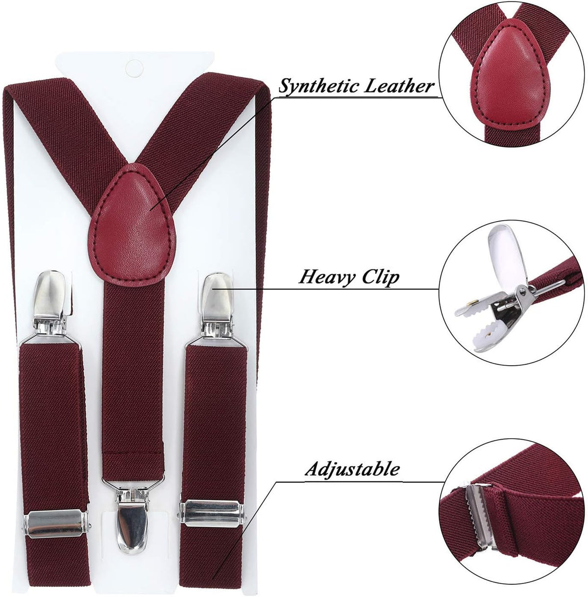 Kajeer Kids Suspender Bowtie Necktie Sets - Adjustable Elastic Classic Accessory Sets for 6 Months to 13 Year Old Boys Girls