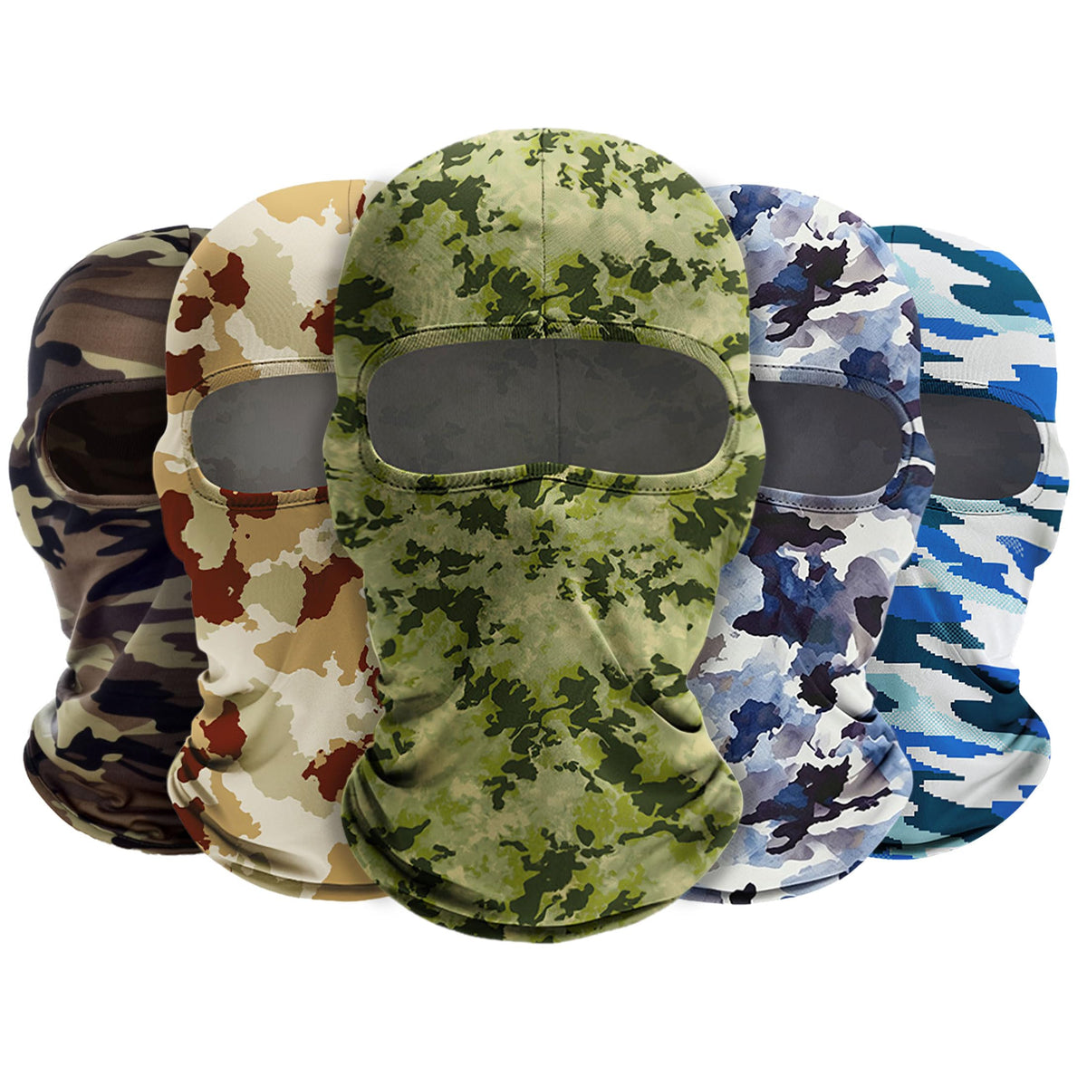 ROXUN Balaclava Ski Mask, 5 Pack Neck Gaiter Motorcycle Summer Cooling