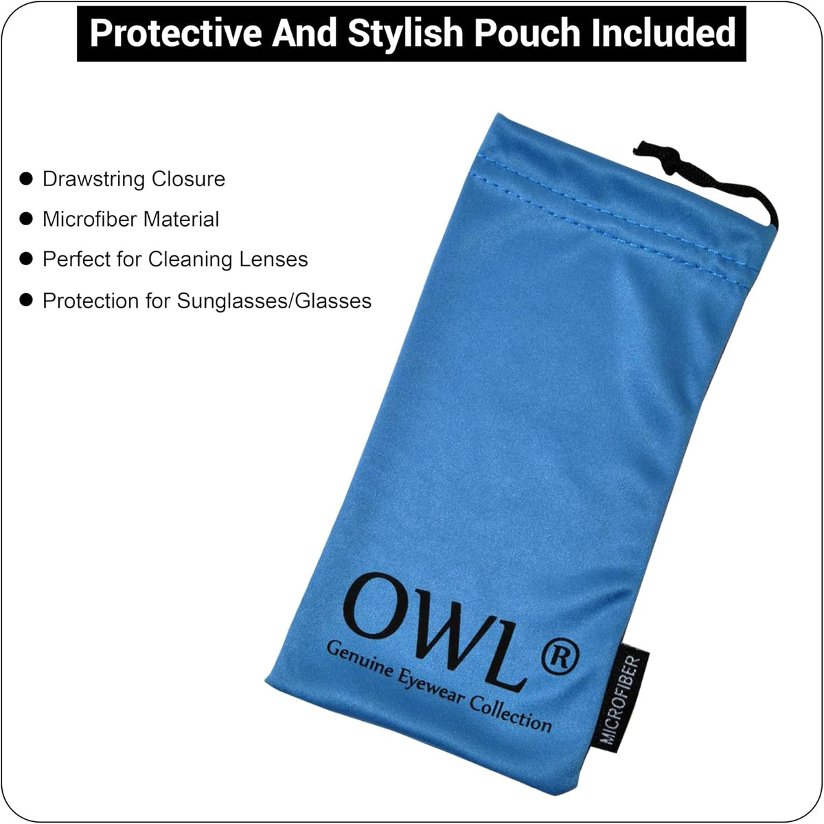 OWL Kids Clear Lens Colored Glasses Protect Child's Eyes from UVB UVA