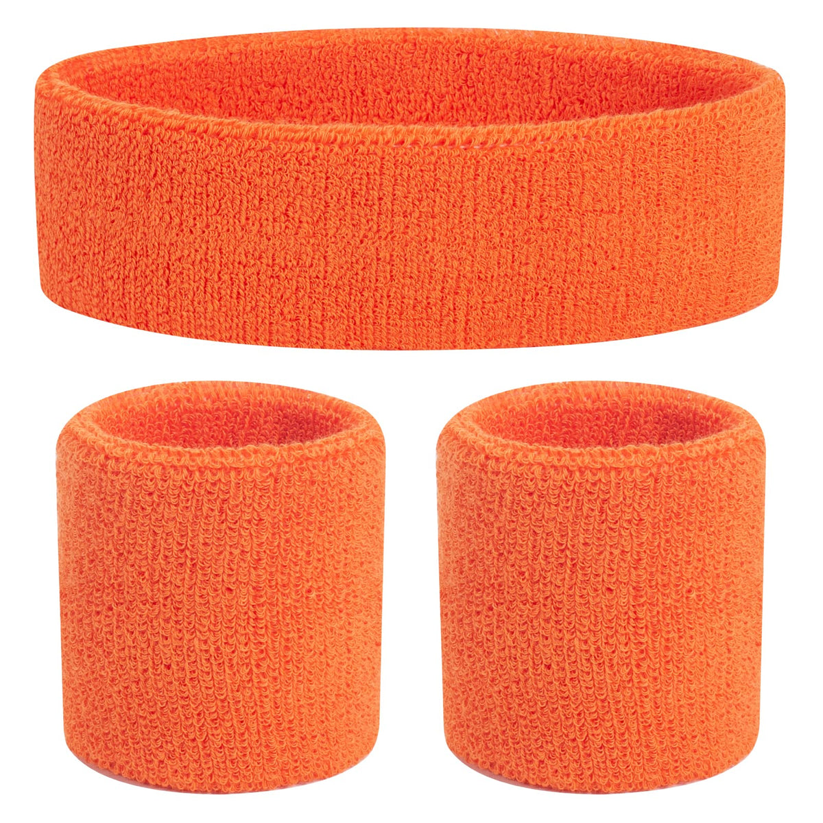 ONUPGO Kids Sweatbands Toddler Headband Wristband Set - Athletic Cotton Baby Sweat Band for Kids Youth Baby (1 Headband + 2 Wristbands)