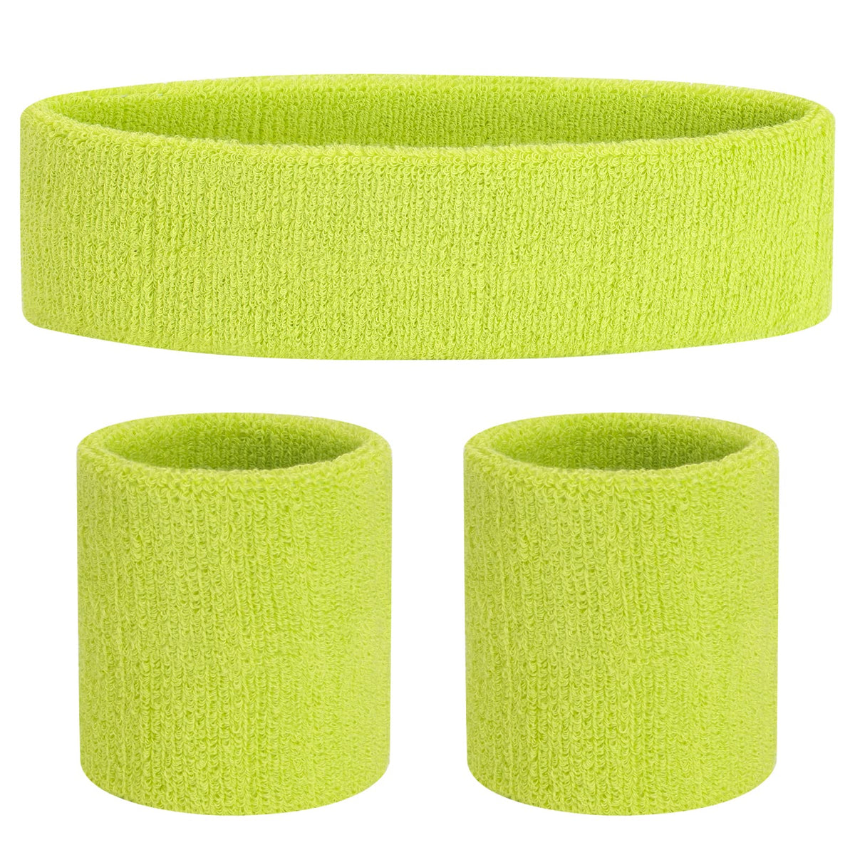 ONUPGO Kids Sweatbands Toddler Headband Wristband Set - Athletic Cotton Baby Sweat Band for Kids Youth Baby (1 Headband + 2 Wristbands)