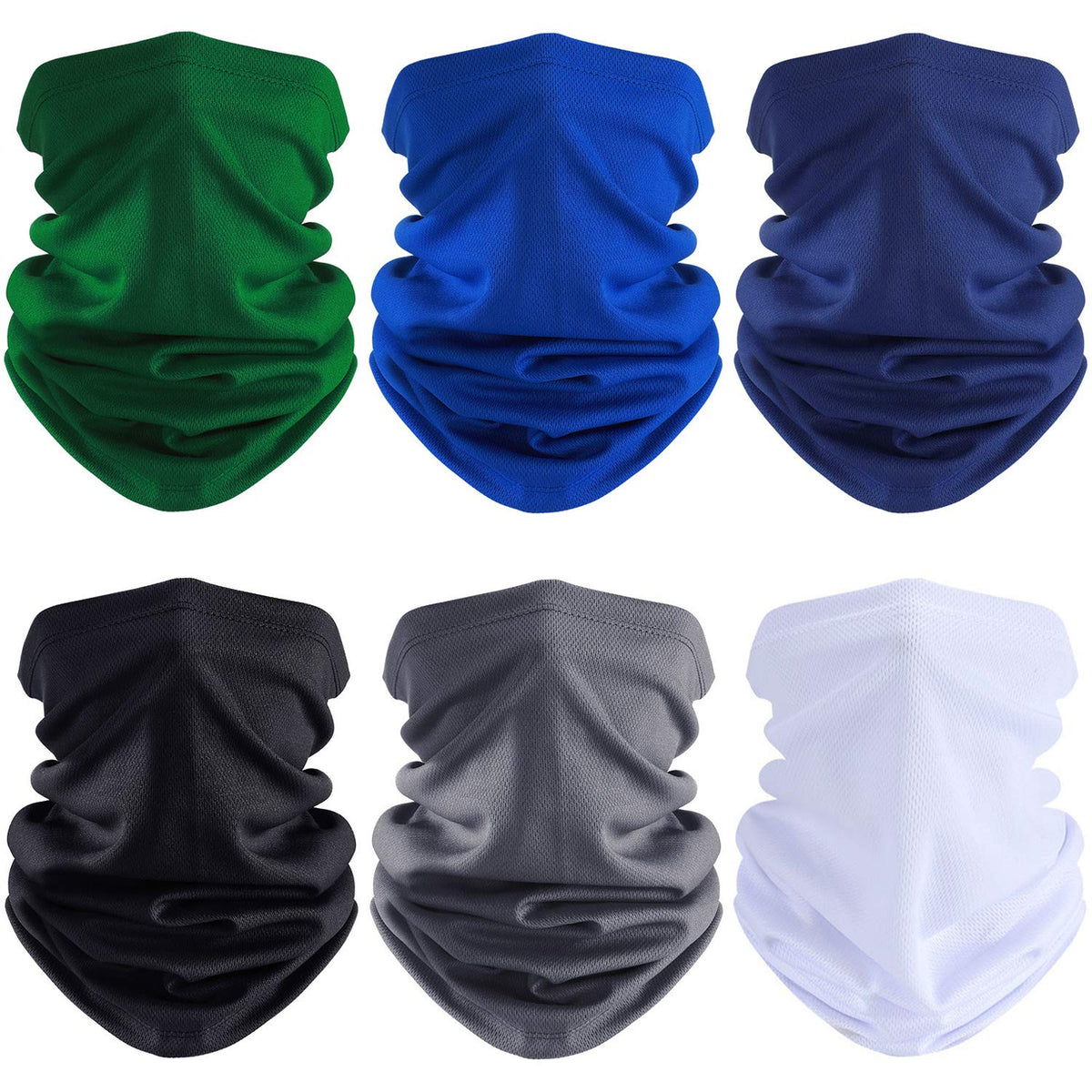 Geyoga 6 Pcs Neck Gaiter Cooling Face Bandana Mask for Men