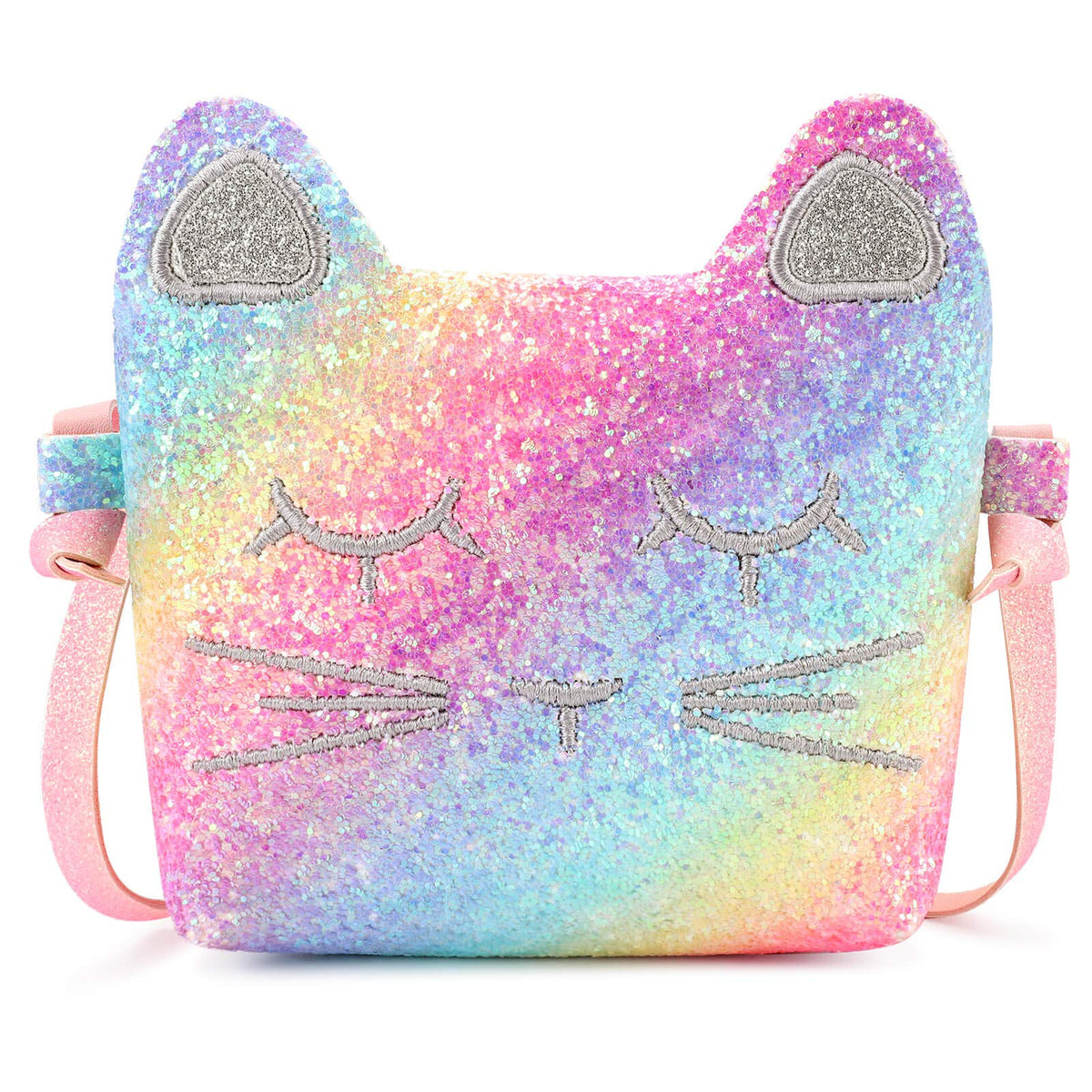 mibasies Kids Cat Purse for Little Girls Toddlers Wallet Crossbody Bag