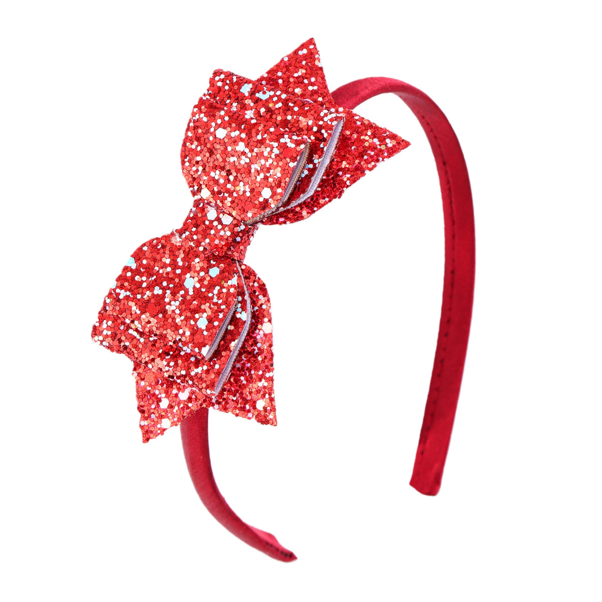 Glitter Girls Headband, Sparkly Sequin Heart Butterfly Star Hair Accessory for Kids, Cute Toddler Headband for Christmas, Halloween, Birthday Parties, Gift for Girls(Gold)