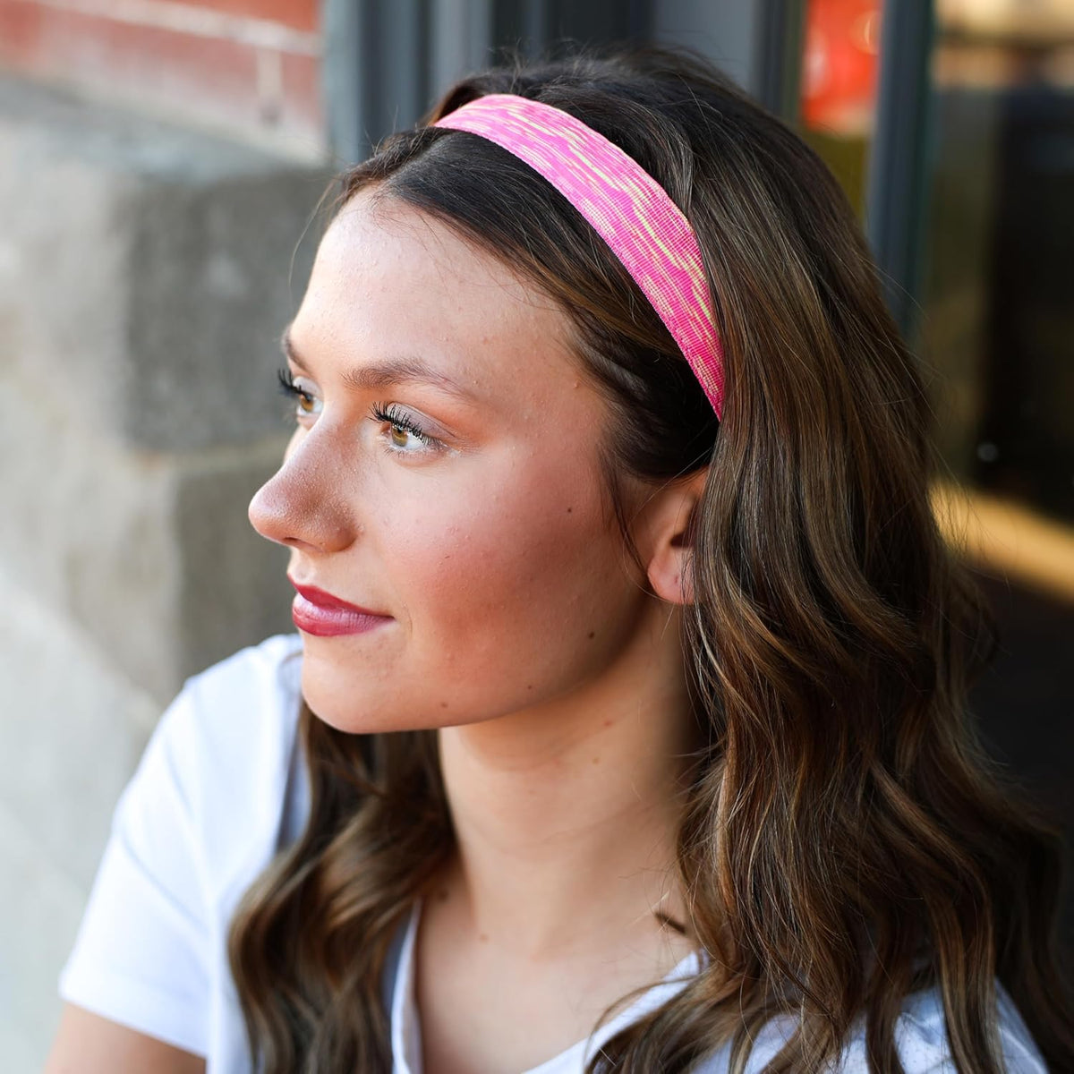 FROG SAC Headbands for Girls - 6 Adjustable No Slip Head Bands for Kids, Athletic Sport Hair Bands for Women, Stretch Elastic Headband, Fabric Hair Accessories for Children (Space Dye)