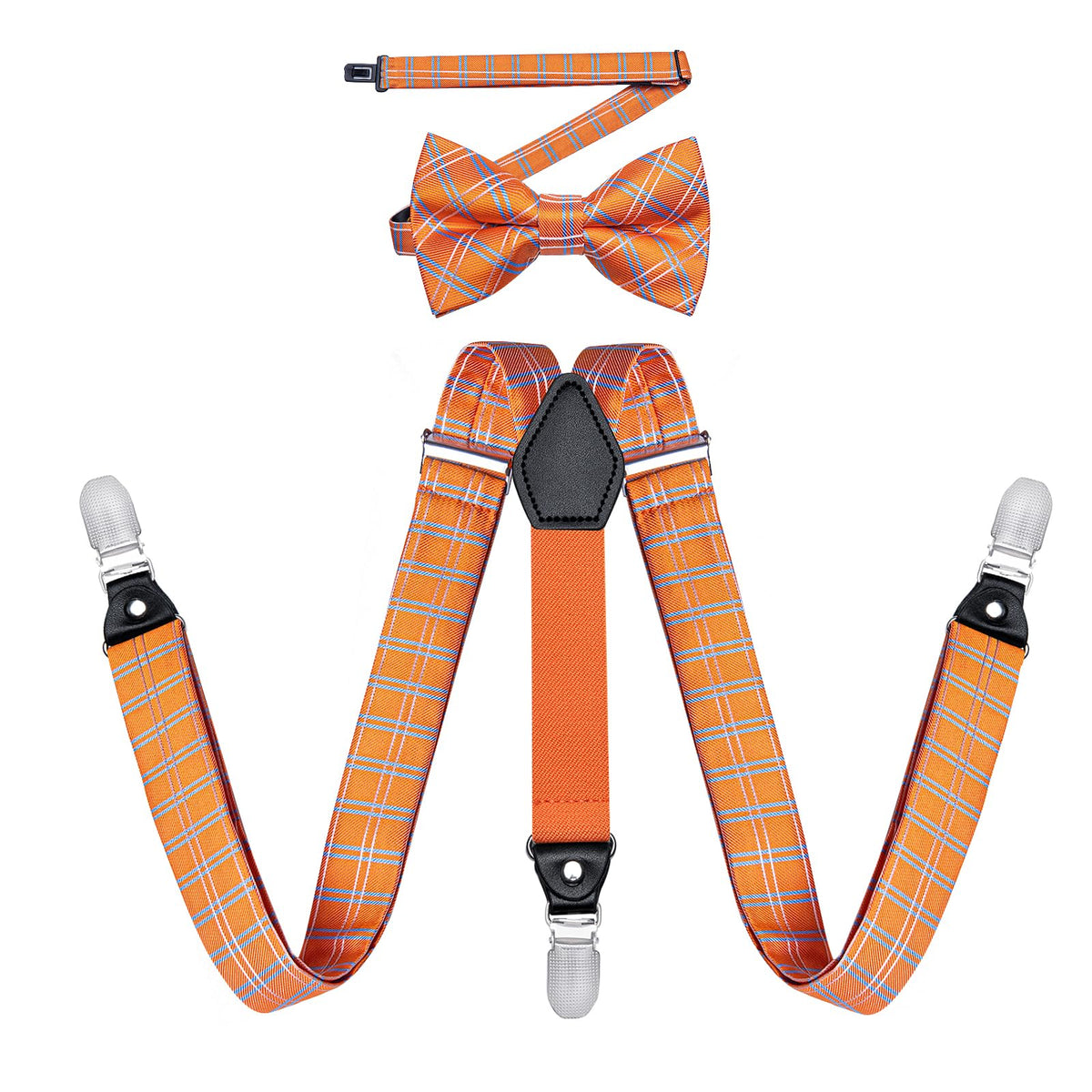 DiBanGu Boys Silk BowTie Set Y Back Kids Suspenders Gift Box