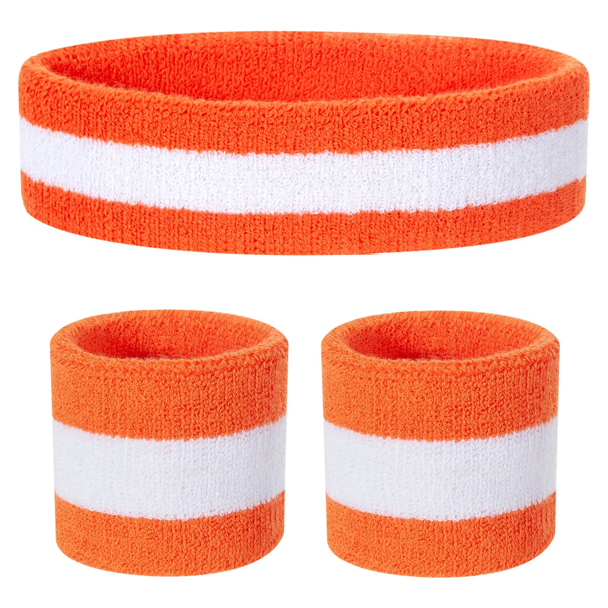ONUPGO Kids Sweatbands Toddler Headband Wristband Set - Athletic Cotton Baby Sweat Band for Kids Youth Baby (1 Headband + 2 Wristbands)