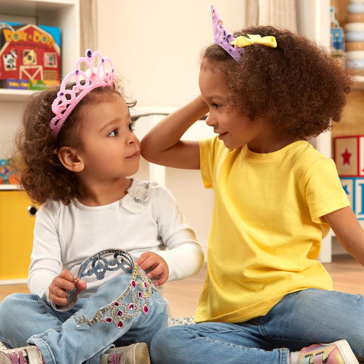 Melissa & Doug Dress-Up Tiaras 4-Piece Princess Crown Play Set