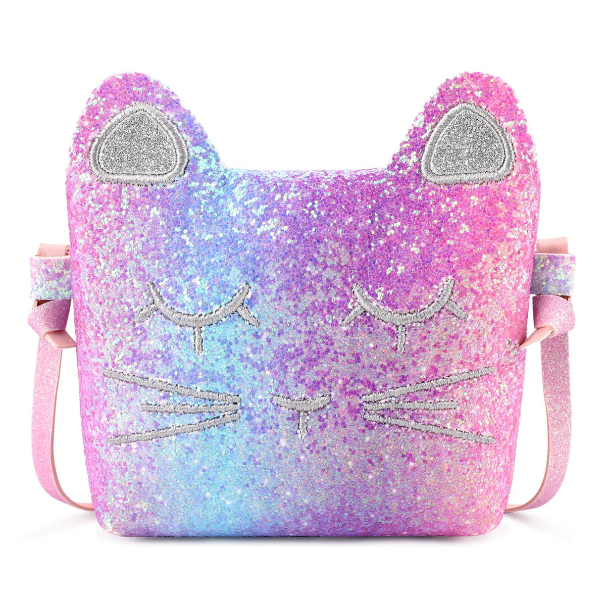 mibasies Kids Cat Purse for Little Girls Toddlers Wallet Crossbody Bag