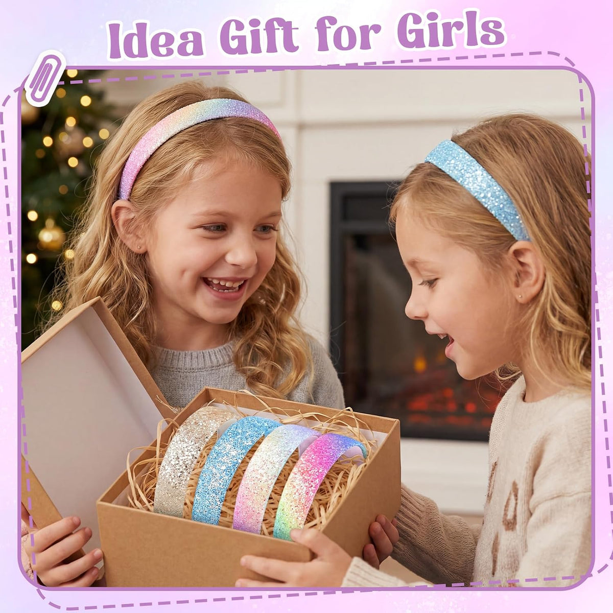 Girls Headbands 4 PCS Headbands for Little Girls 6-12 Princess Dress Up