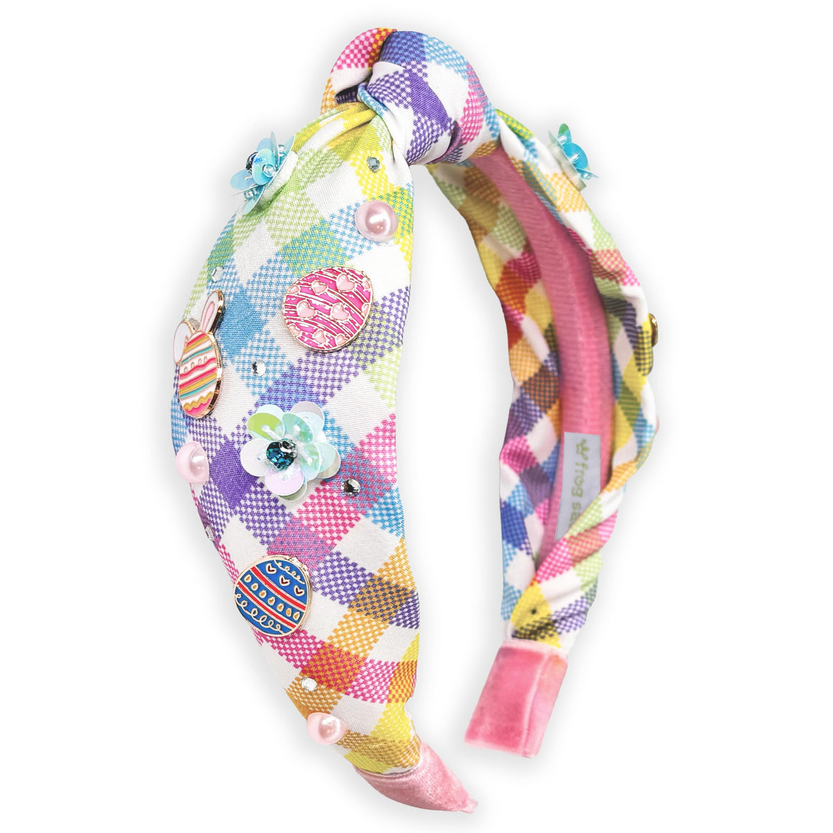 FROG SAC Knot Headband for Girls, Knotted Headbands for Toddler Kids, Rainbow Beaded Unicorn Hair Accessories, Halloween Christmas Stocking Easter Basket Stuffers (Black)