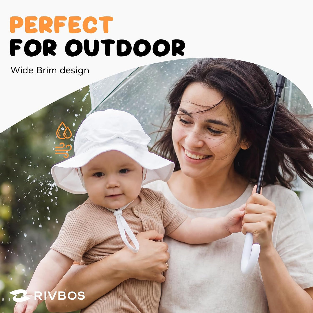 RIVBOS Baby Sun Hat UPF 50+ Animal Pattern Toddler Bucket Hat for Boys Girl