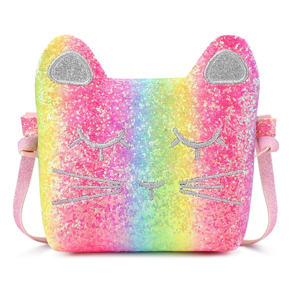 mibasies Kids Cat Purse for Little Girls Toddlers Wallet Crossbody Bag