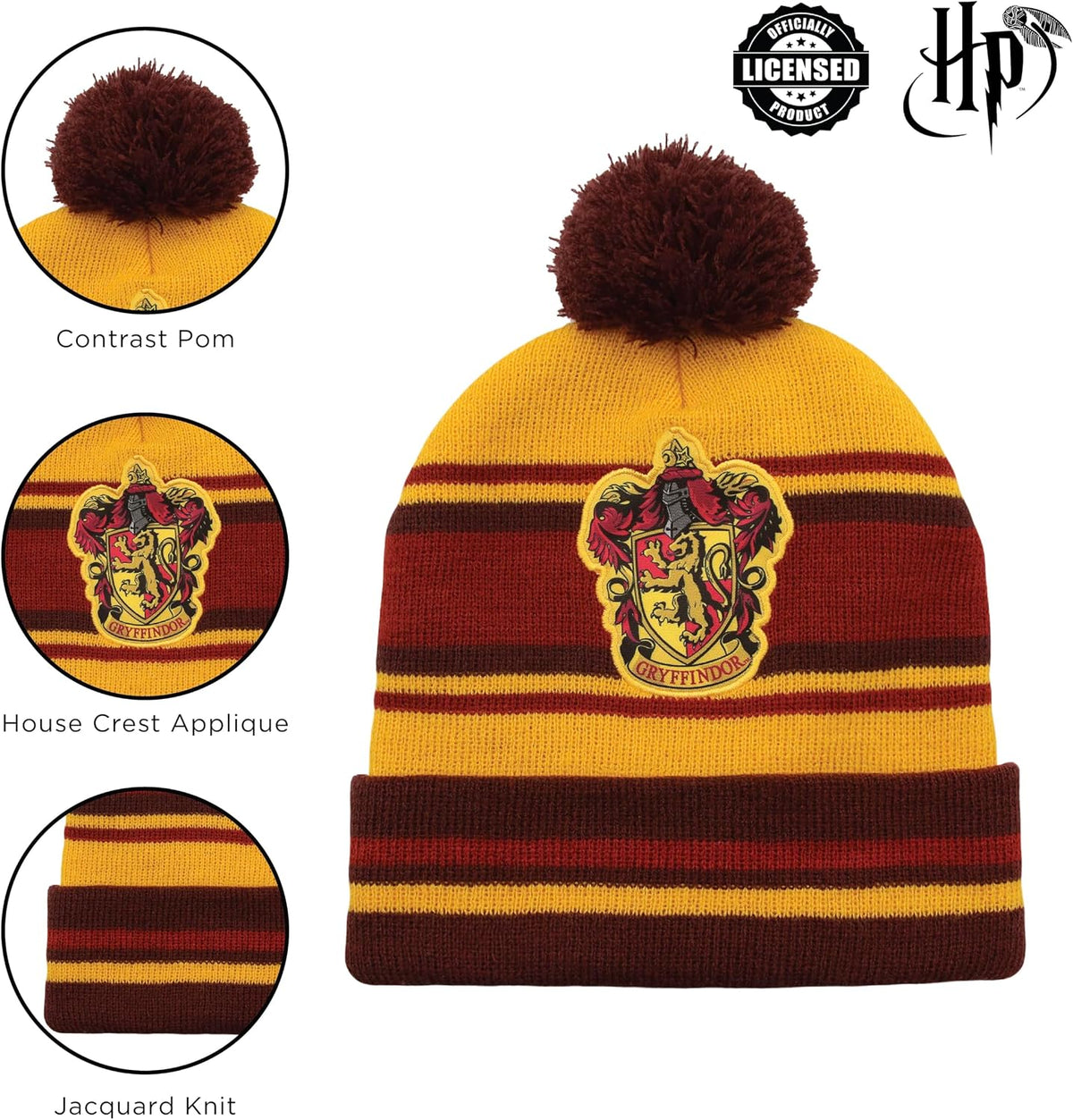 Harry Potter Kids Winter Hat Gloves Scarf Set, or Ski Gloves for Boys and Girls, Winter Hat for Kids 4-14 Years