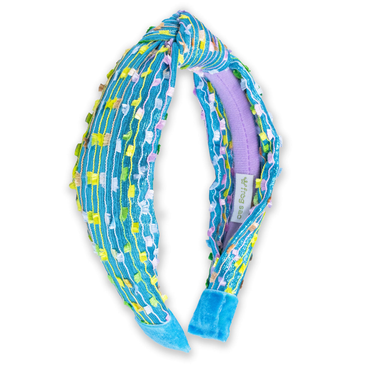FROG SAC Confetti Knotted Headband for Girls, Knot Hair Bands for Kids, Cute Fashion Fabric Head Band (Gold)
