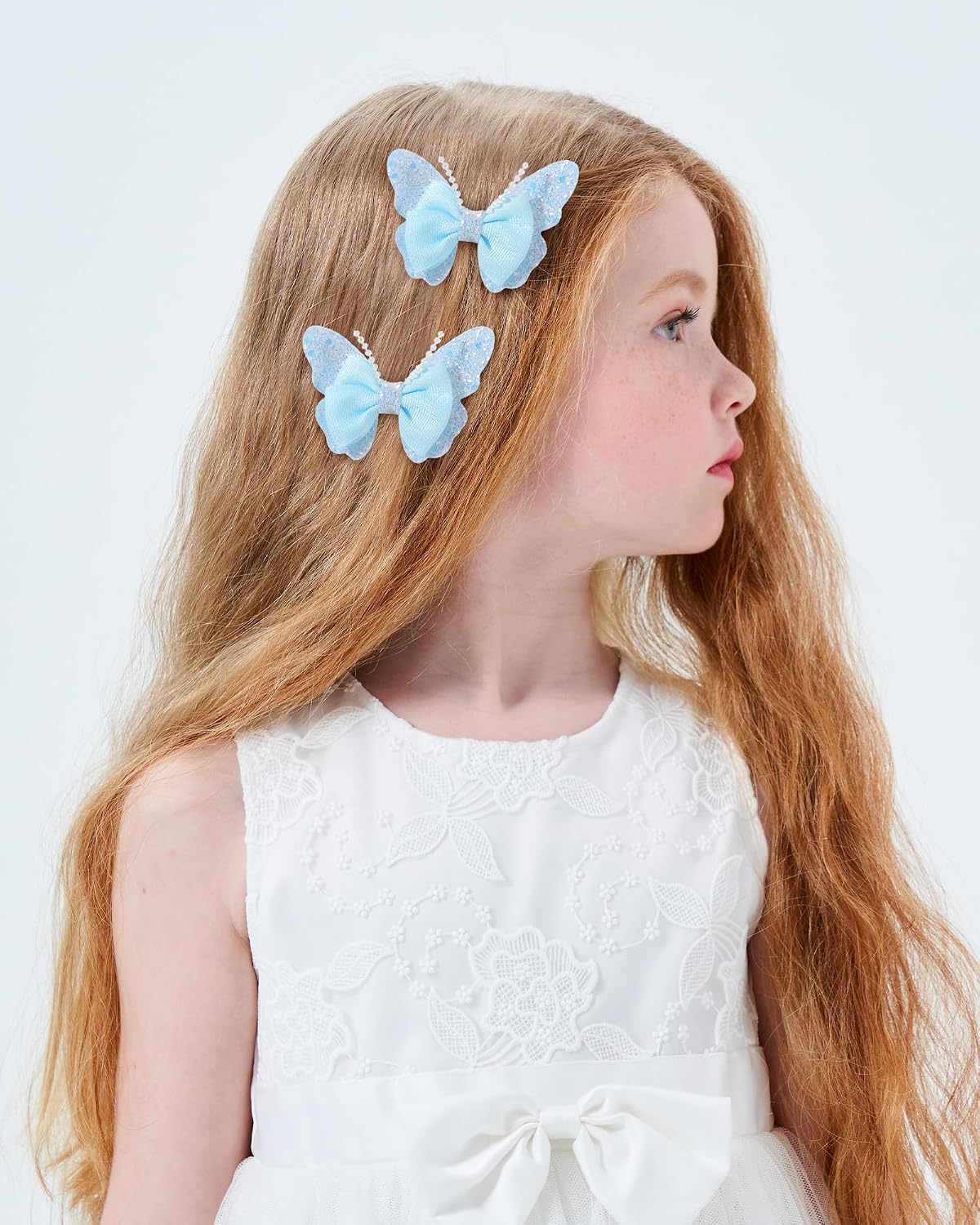 choicbaby 12pcs Butterfly Hair Clips 3.5" Glitter Sequine Baby Girls Clips Stylish Y2K Toddler Butterfly Clips Hair Accessories for Toddler Girls Party Birthday Holiday