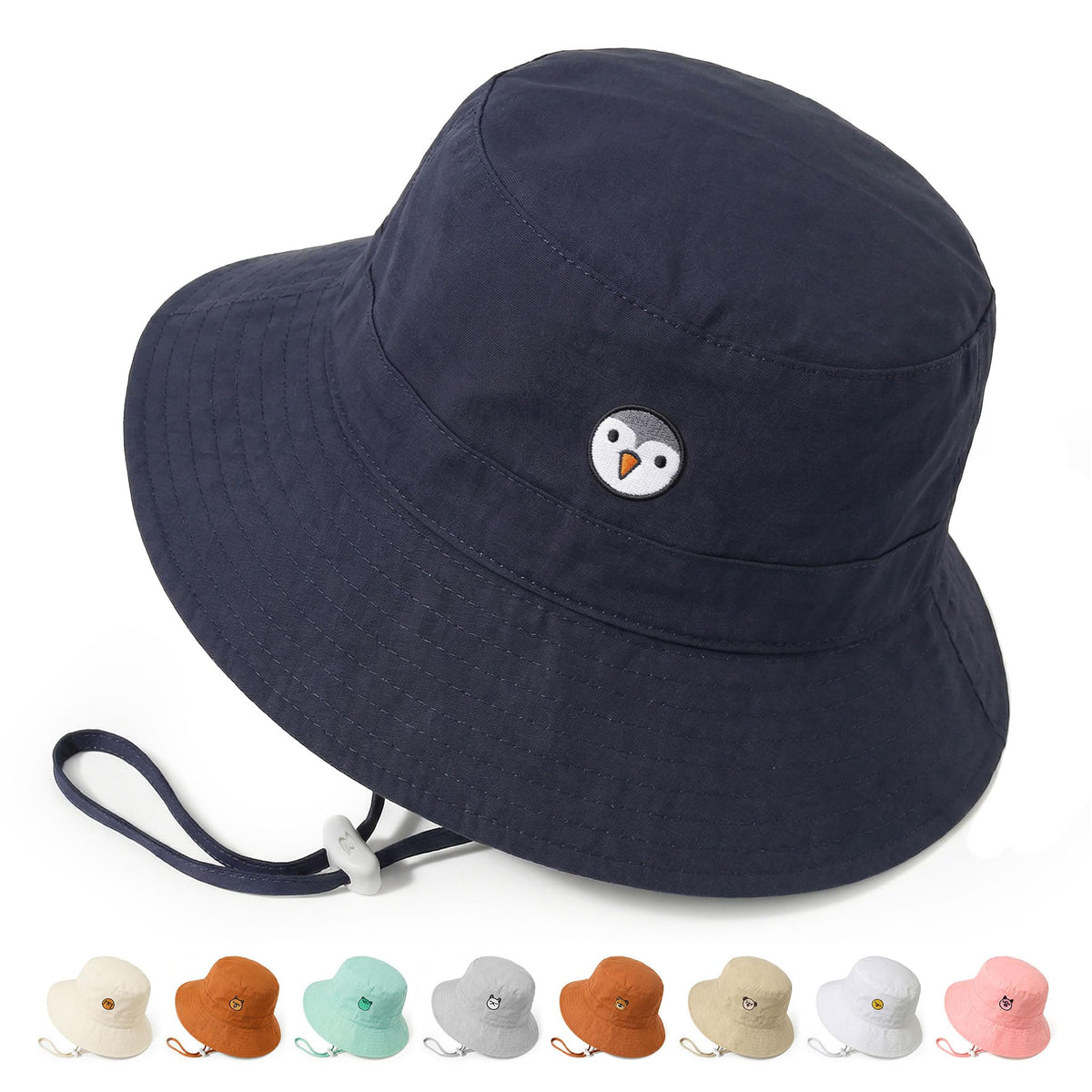 RIVBOS Baby Sun Hat UPF 50+ Animal Pattern Toddler Bucket Hat for Boys Girl