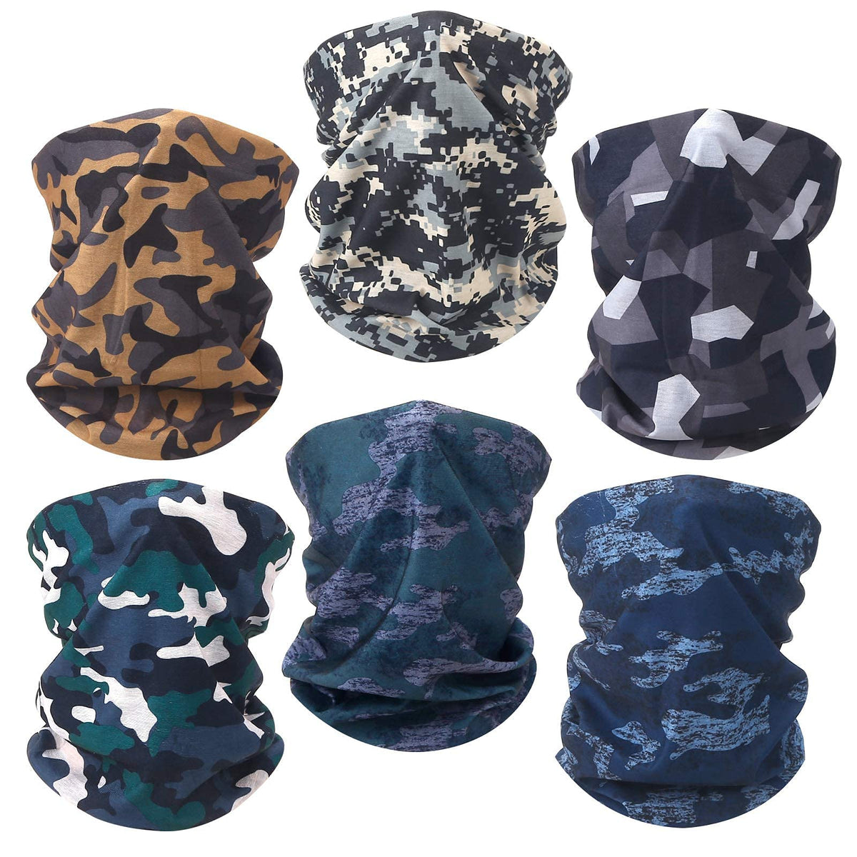Fivali Neck Gaiter Face Mask: Cooling Windproof Breathable Bandana