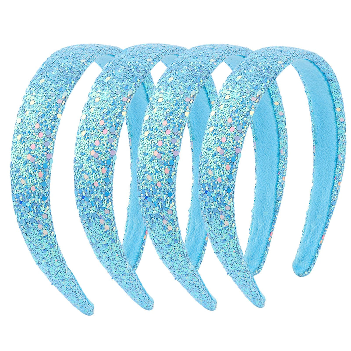 Headbands for Women Girls Hair Accessories Glitter Purple Blue Headband Hair Accessories for Girls Sparkly Headband Rose Gold HairBand for Girl Daily Outfit & Back to School, Holidays