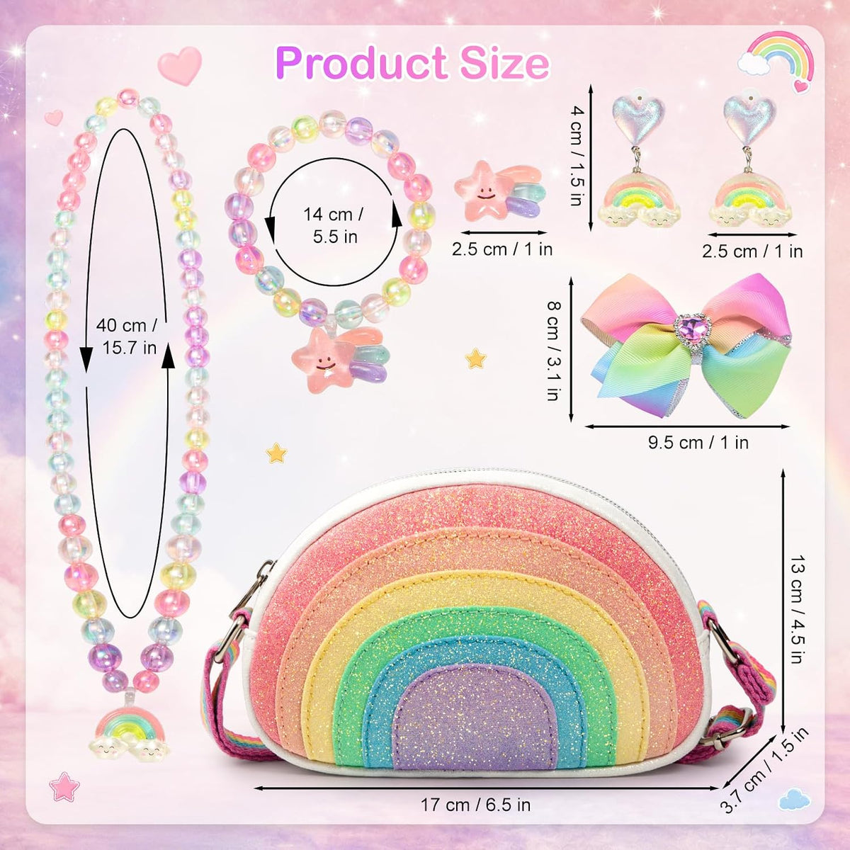 Toddler Purse Birthday Gifts for Little Girls 3-8, Dress Up Jewelry Toys