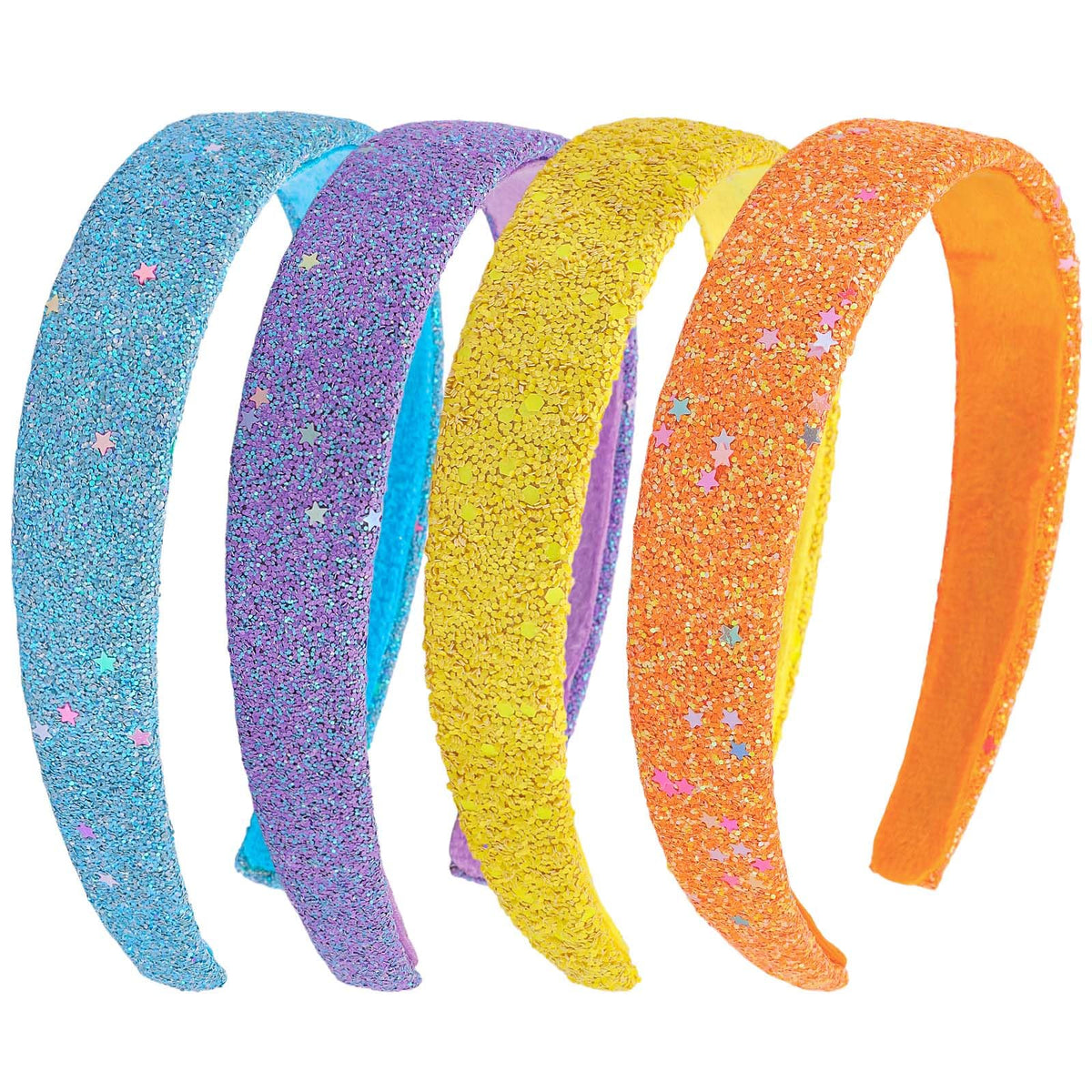 Headbands for Women Girls Hair Accessories Glitter Purple Blue Headband Hair Accessories for Girls Sparkly Headband Rose Gold HairBand for Girl Daily Outfit & Back to School, Holidays