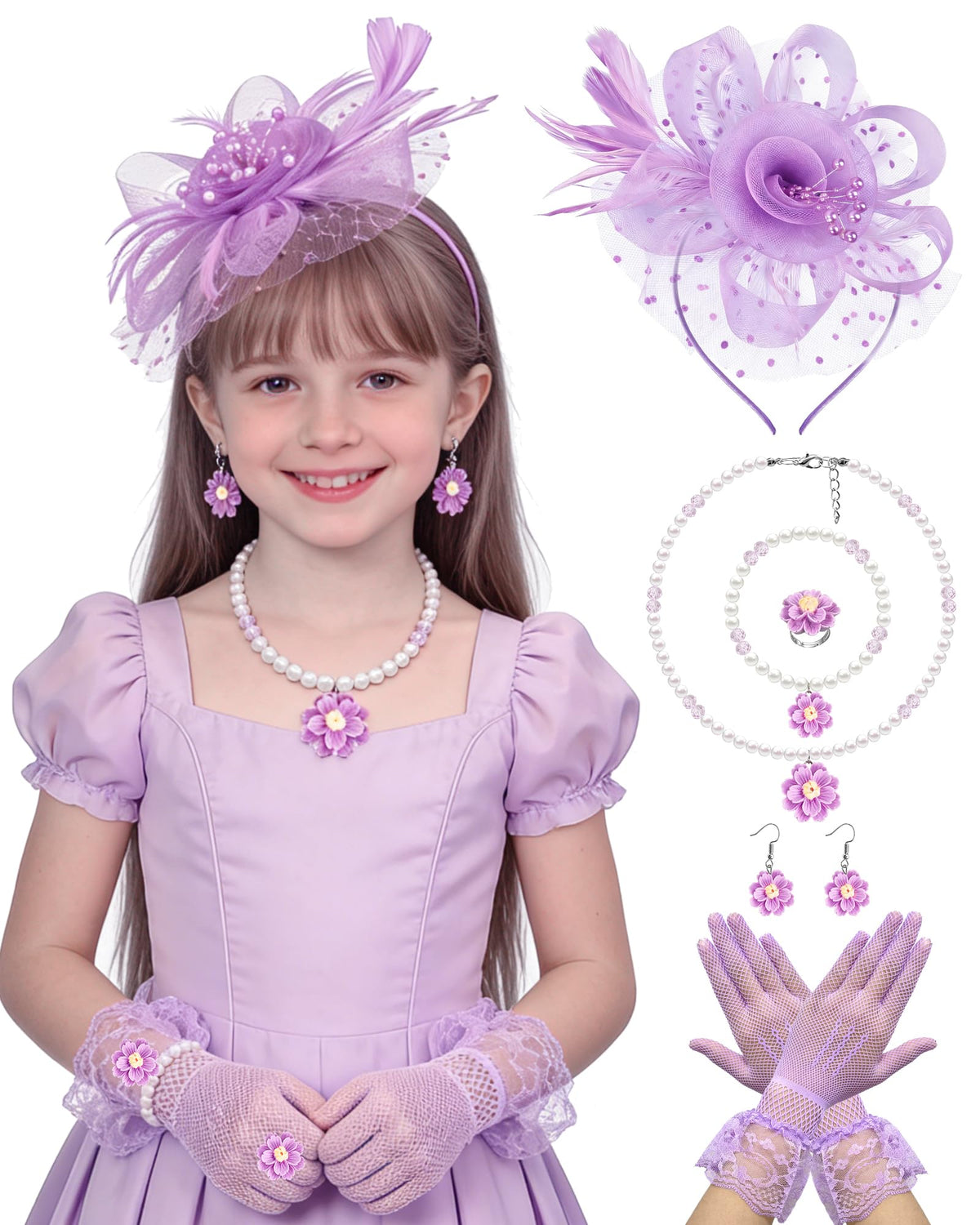 Girls Tea Party Fascinators Hats Girls Church Hats 20s 50s Pillbox Hat Cocktail Mesh Flower Pearl Feather Headband