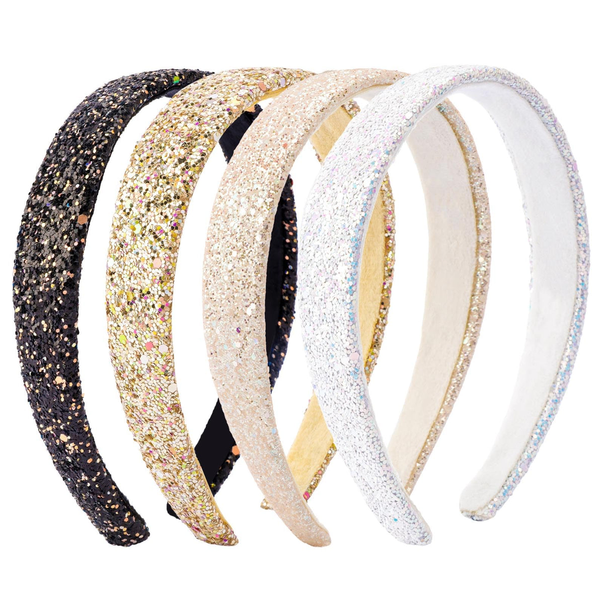 Headbands for Women Girls Hair Accessories Glitter Purple Blue Headband Hair Accessories for Girls Sparkly Headband Rose Gold HairBand for Girl Daily Outfit & Back to School, Holidays