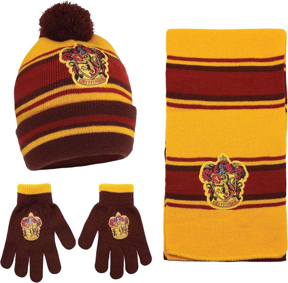 Harry Potter Kids Winter Hat Gloves Scarf Set, or Ski Gloves for Boys and Girls, Winter Hat for Kids 4-14 Years