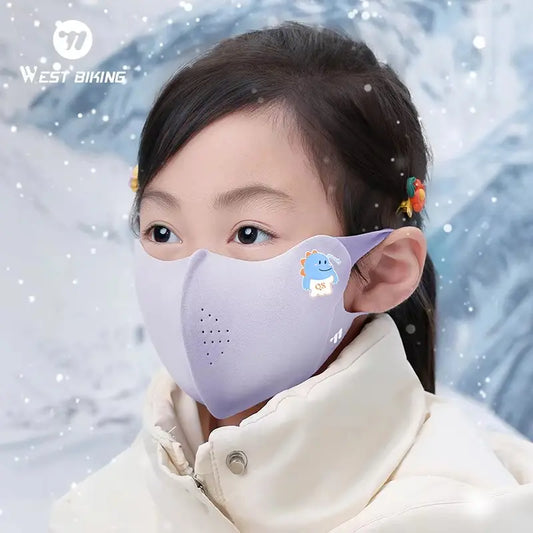 WEST BIKING Autumn Winter Children's Face Mask. Boys Girls Cycling Running Mask for 3-10 Years Outdoor Sports, Windproof Warm Mask