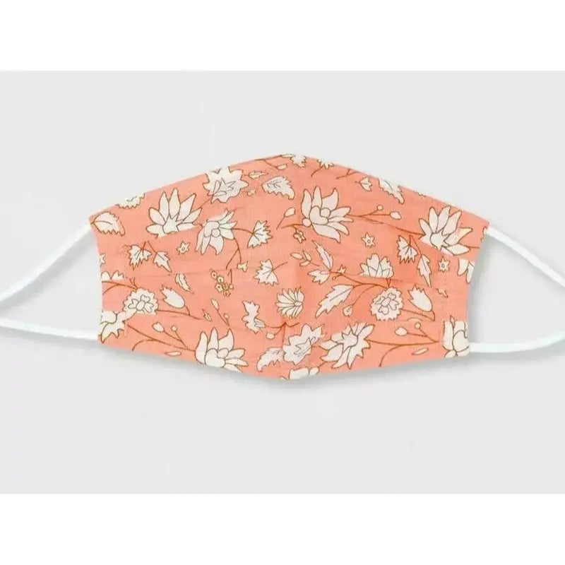 Cat&Jack Kids 2-Pack Cotton Material Reusable Face Mask - Ditsy Floral Striped, Unisex, Washable for Daily & Outdoor Occasions