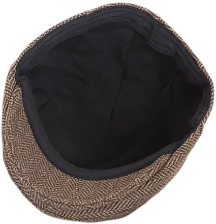 Boys Kids Herringbone Tweed Newsboy Cap Toddler Dress Up Fedora 4-9T