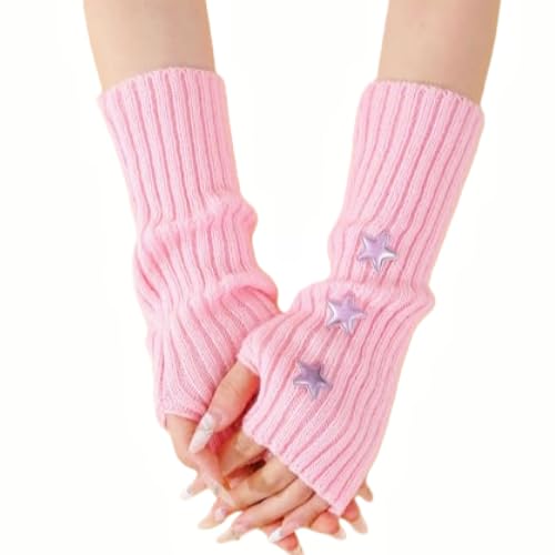 Tongcloud Kawaii Y2K Star Arm Warmers Goth Punk Warmers Sleeves for Women Girls Costume School