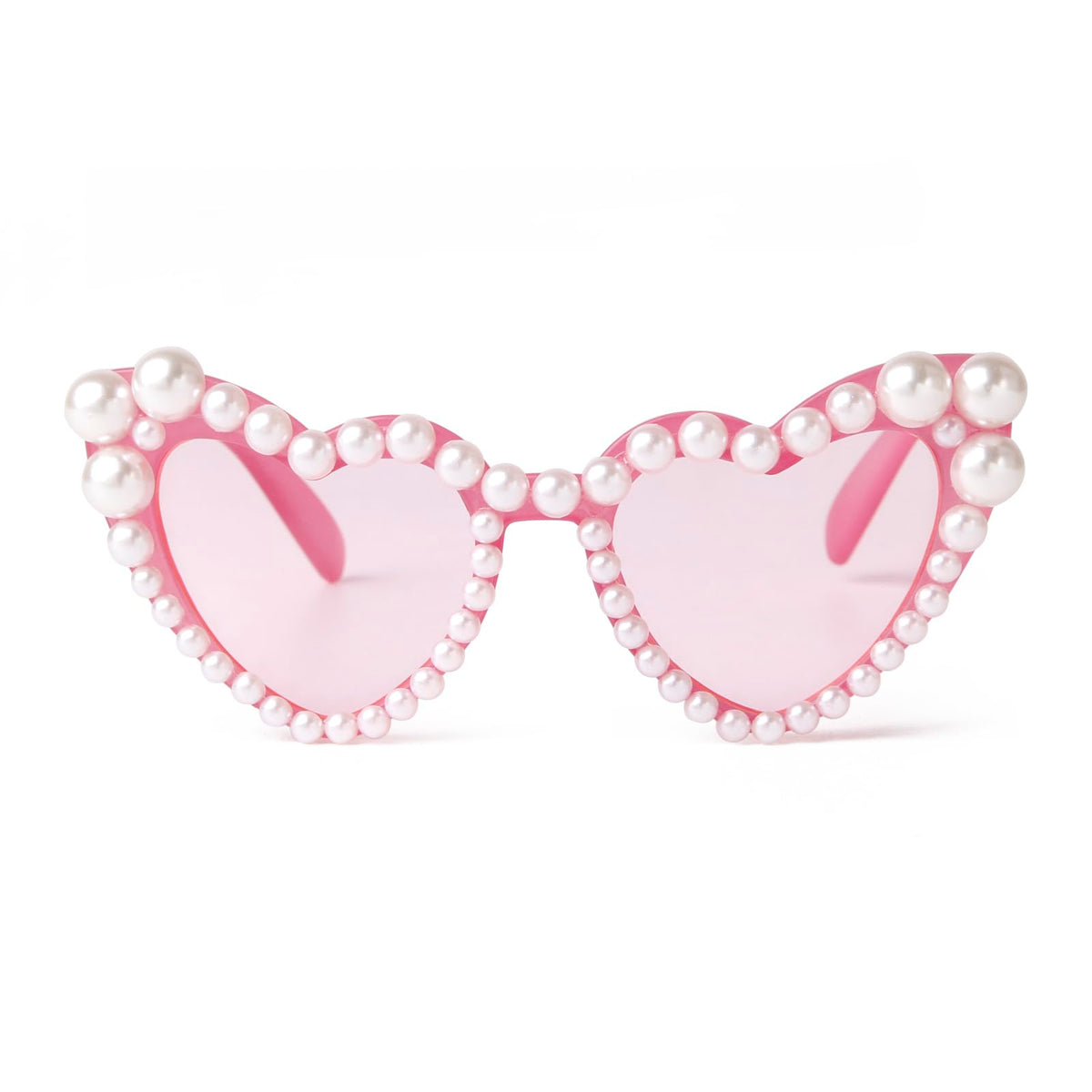 ADE WU Heart Sunglaskses Kids Cute Pearl Sunglasses for Girls Boys Age 3-8