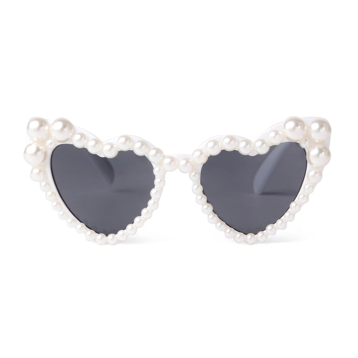 ADE WU Heart Sunglaskses Kids Cute Pearl Sunglasses for Girls Boys Age 3-8