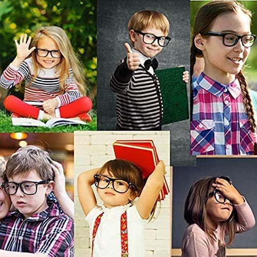 Boolavard Nerd Glasses – Fake Fashion Glasses for Kids – Costume Glasses for Halloween or Cosplay Age 4-12