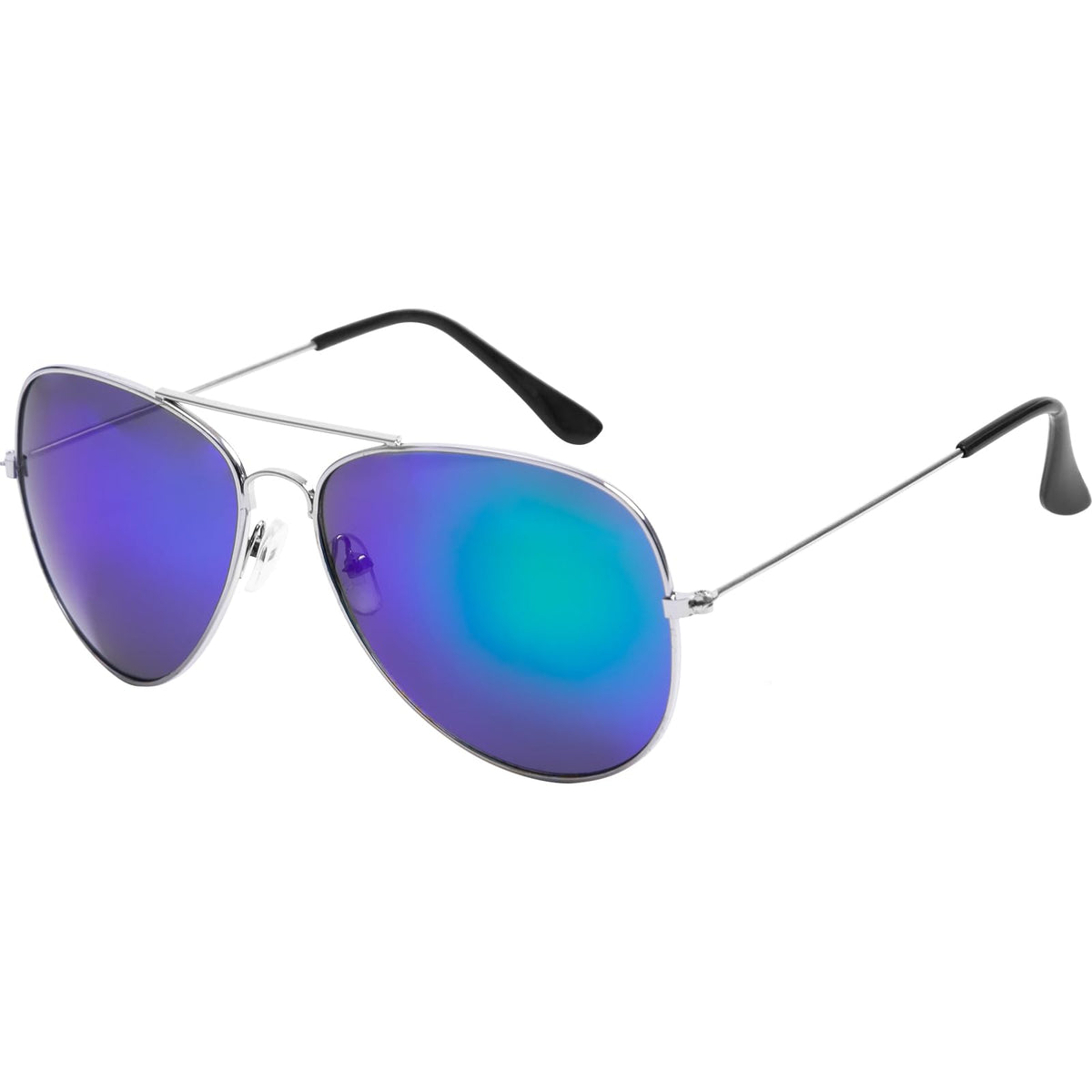 Kids Aviator Sunglasses for Boys Girls, Reflective Metal Frame