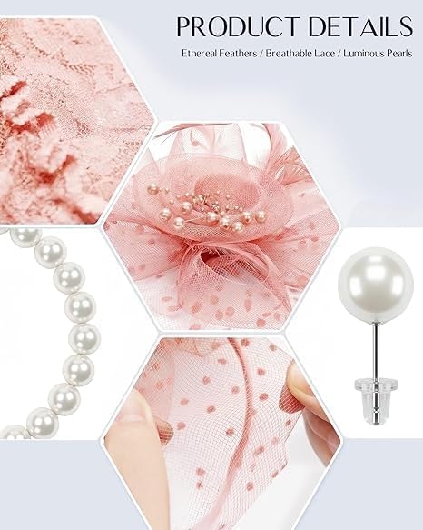 Girls Tea Party Dress Up Accessories Set Blush Pink