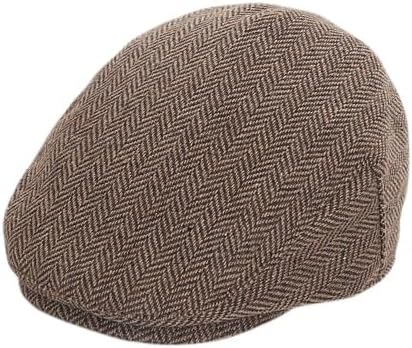 Boys Kids Herringbone Tweed Newsboy Cap Toddler Dress Up Fedora 4-9T