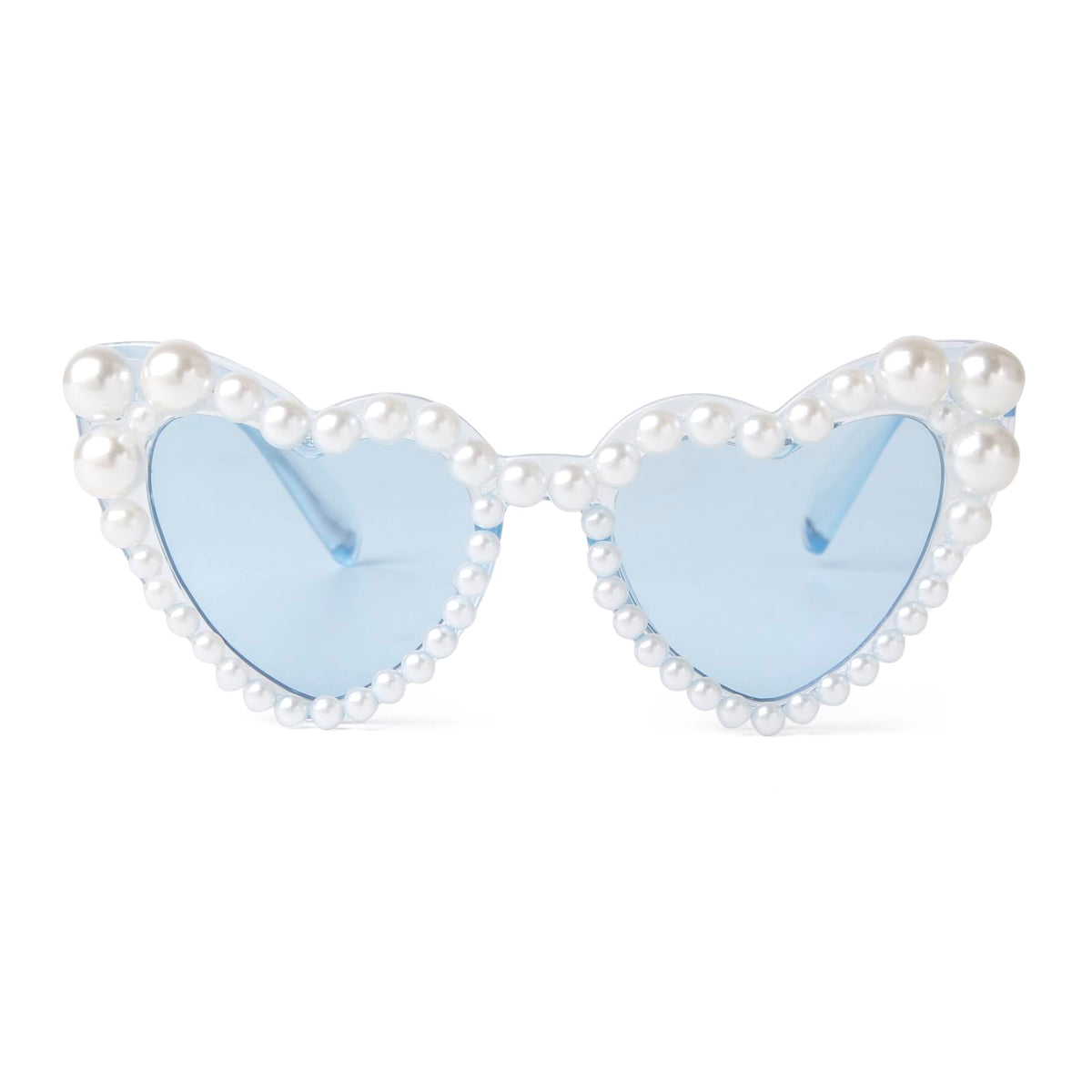 ADE WU Heart Sunglaskses Kids Cute Pearl Sunglasses for Girls Boys Age 3-8