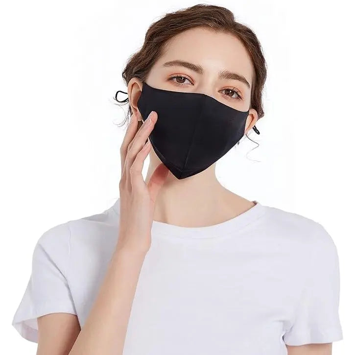 100% Mulberry Silk Face Mask with Filter Pocket - Breathable, Cooling & Lightweight