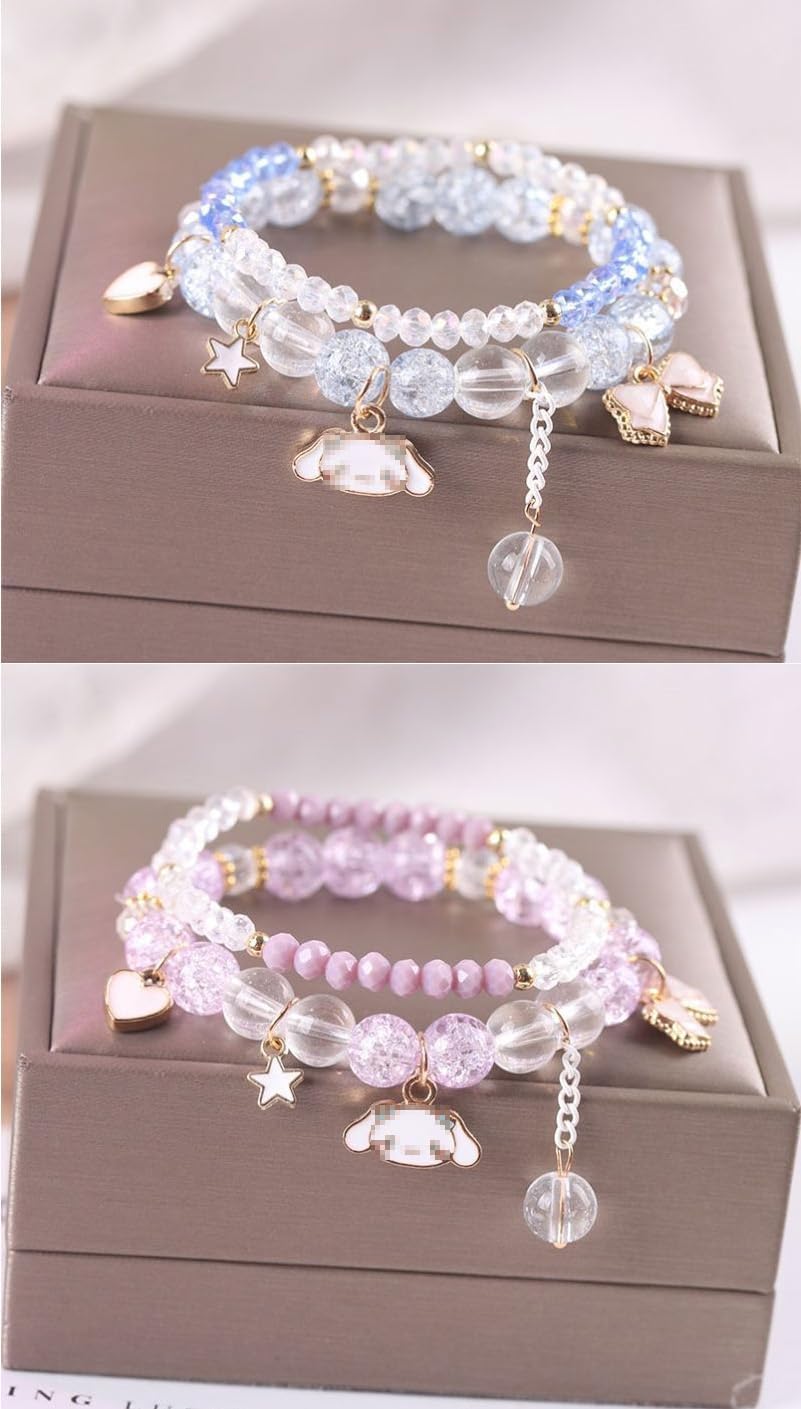 Kawaii Accessories Gifts Set Include 210Pcs Cute Headband, Hair Band, Hair Ties, Hair Clips, Pouch Purse Stickers Necklace Bracelet Set